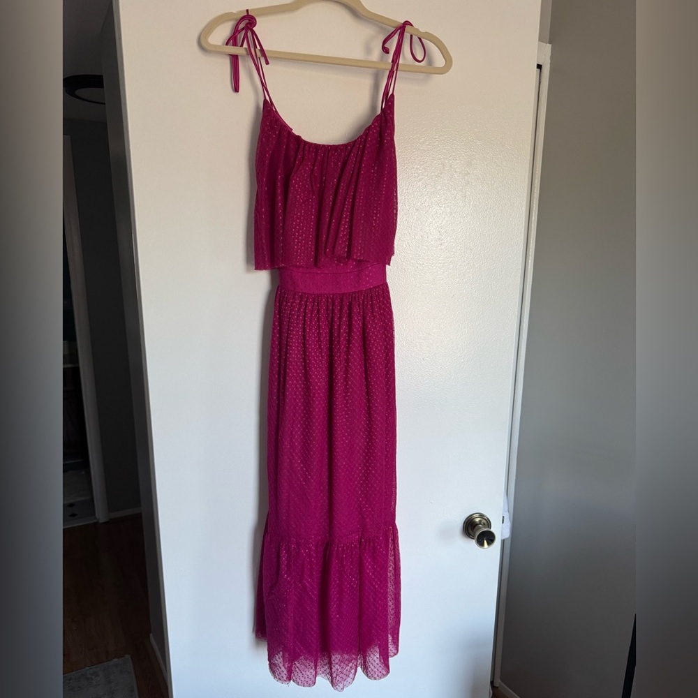 Elegant Pink Midi Dress
